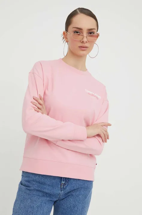 Tommy Jeans felpa donna colore rosa