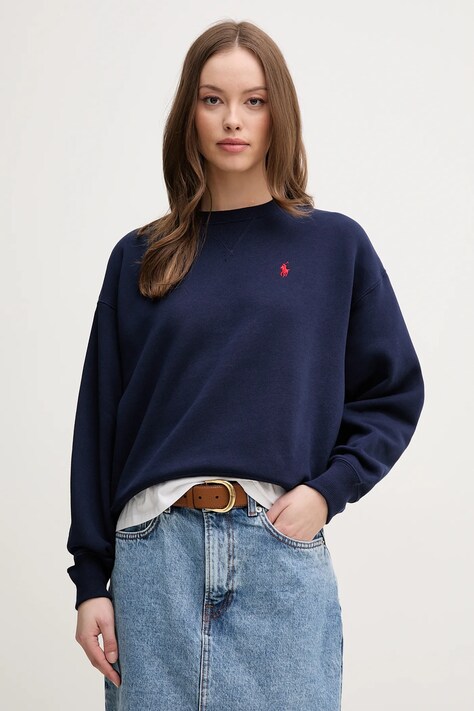 Mikina Polo Ralph Lauren dámská, tmavomodrá barva, s aplikací, 211936820