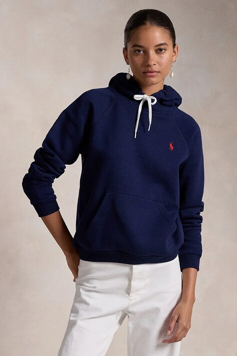 Μπλούζα Polo Ralph Lauren χρώμα: κόκκινο, με κουκούλα, 211943007