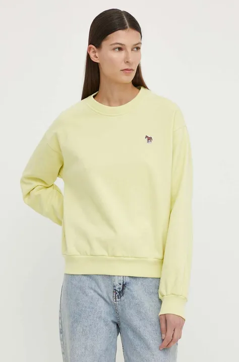 Βαμβακερή μπλούζα PS Paul Smith γυναικεία, χρώμα: κίτρινο W2R.352V.M20616