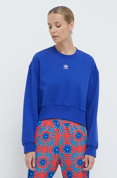 adidas Originals bluza damska kolor niebieski z aplikacją
