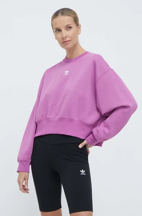 Mikina adidas Originals Adicolor Essentials Crew Sweatshirt dámska, ružová farba, jednofarebná, IR5975
