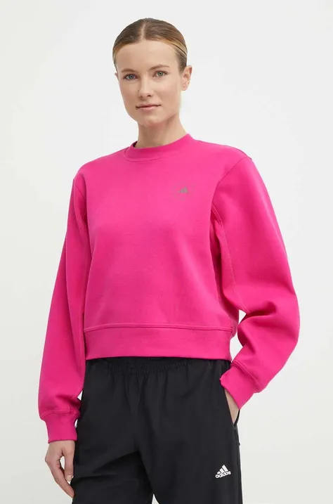 Mikina adidas by Stella McCartney dámská, růžová barva, hladká, IT8284