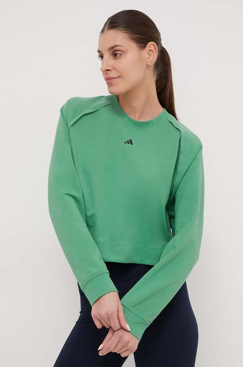 Кофта для тренинга adidas Performance Power Cover цвет зелёный однотонная