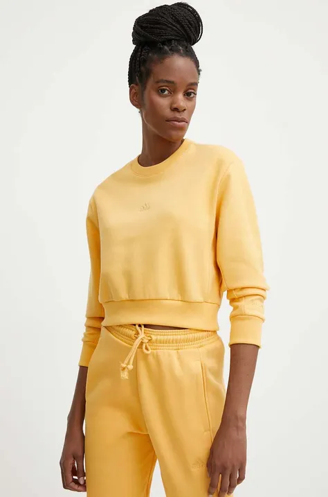 Pulover adidas ženski, rumena barva, IW1234