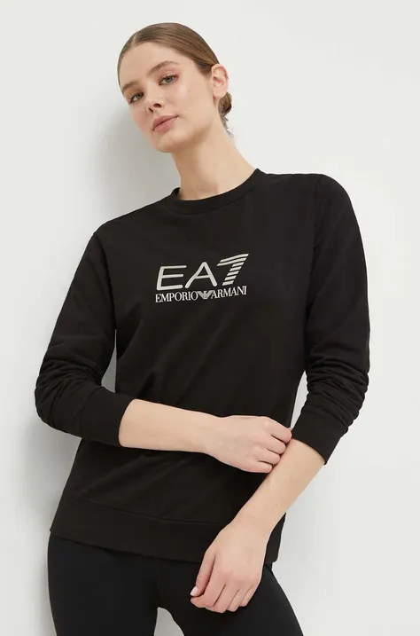 Μπλούζα EA7 Emporio Armani χρώμα: μαύρο