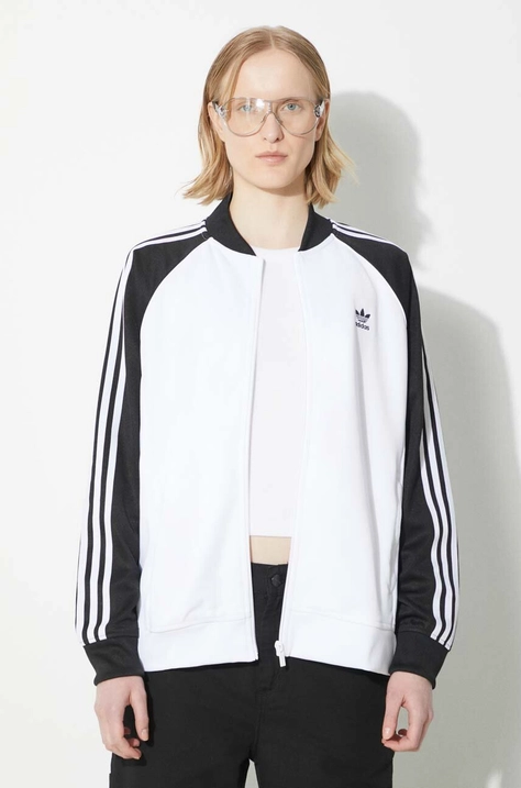 adidas Originals bluza Adicolor Classic SST femei, culoarea alb, modelator, IS4103