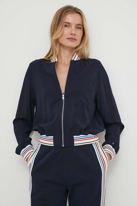 Кофта Tommy Hilfiger жіноча колір синій з принтом
