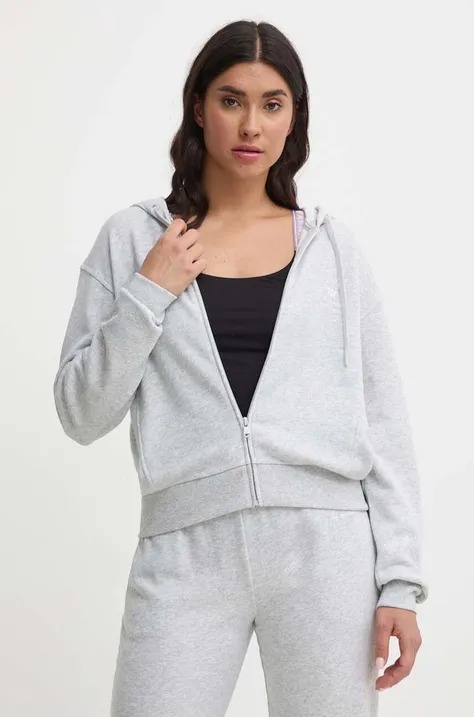Mikina s kapucňou Emporio Armani Underwear šedá farba, s kapucňou, melanžová, 164838 4R276