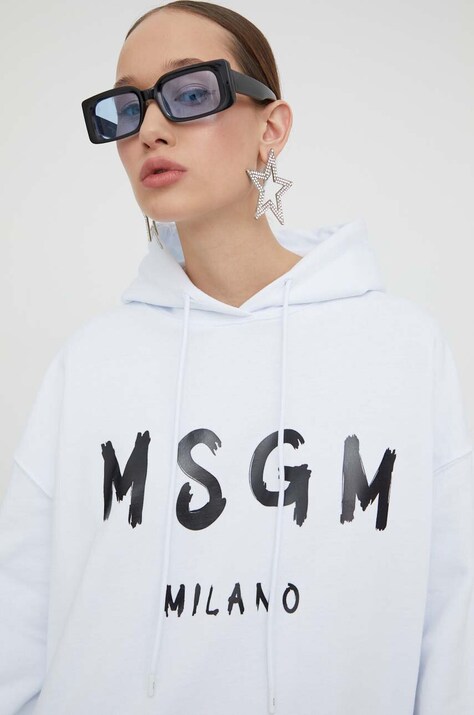 Бавовняна кофта MSGM — SS24-BLD0F6, білий — фото 4