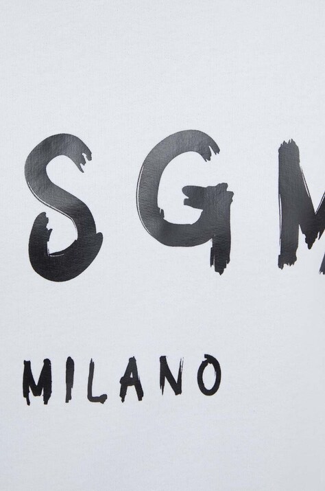 Бавовняна кофта MSGM — SS24-BLD0F6, білий — фото 5