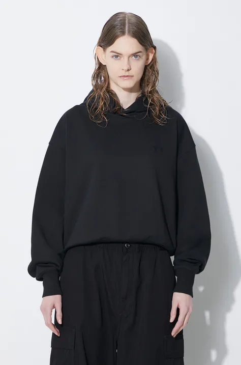 Кофта Y-3 French Terry Boxy Hoodie жіноча колір чорний з капюшоном однотонна IV5548