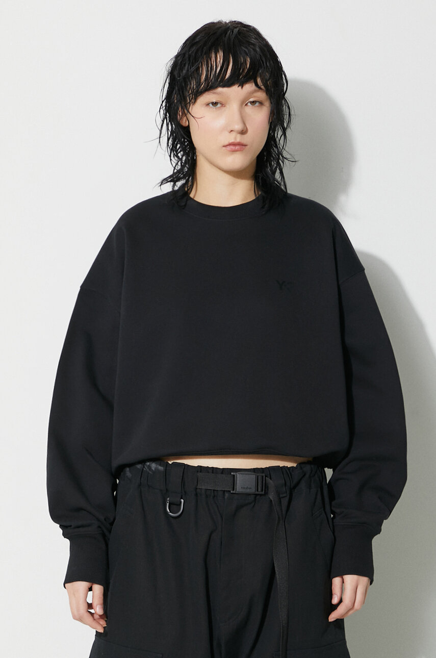 Y-3 sweatshirt French Terry Crew Sweat women's black color IV5567