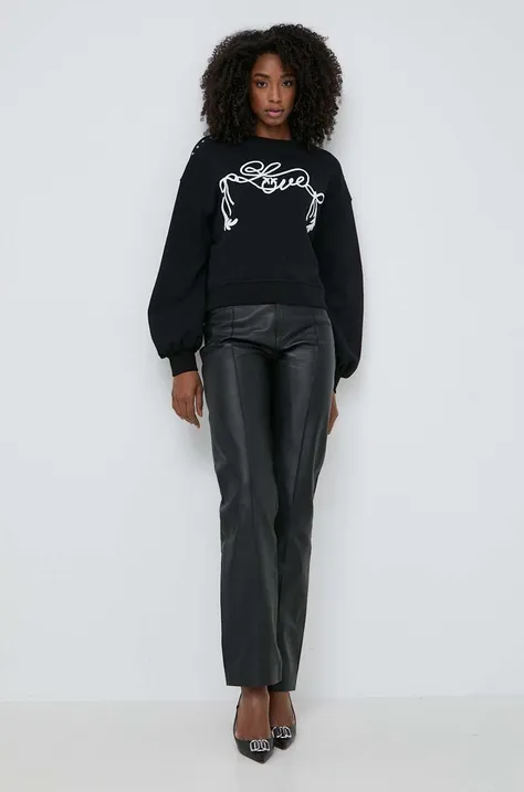 Βαμβακερή μπλούζα Pinko γυναικεία, χρώμα: μαύρο, 103631 A1XE