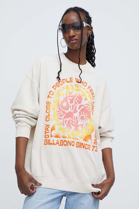 Billabong bluza femei, culoarea bej, modelator