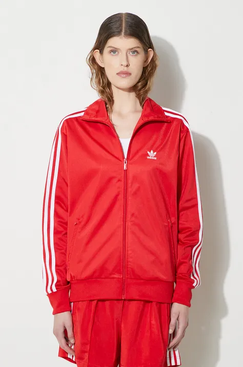 Dukserica adidas Originals Adicolor Classics Loose Firebird za žene, boja: crvena, s aplikacijom