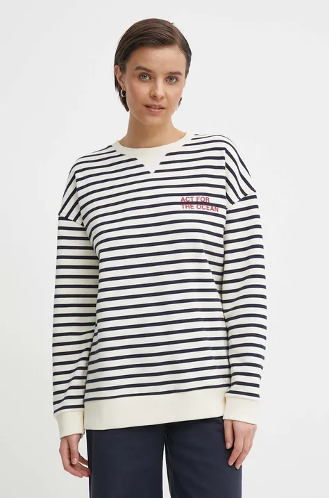 Βαμβακερή μπλούζα North Sails γυναικεία, χρώμα: μπεζ, 091902