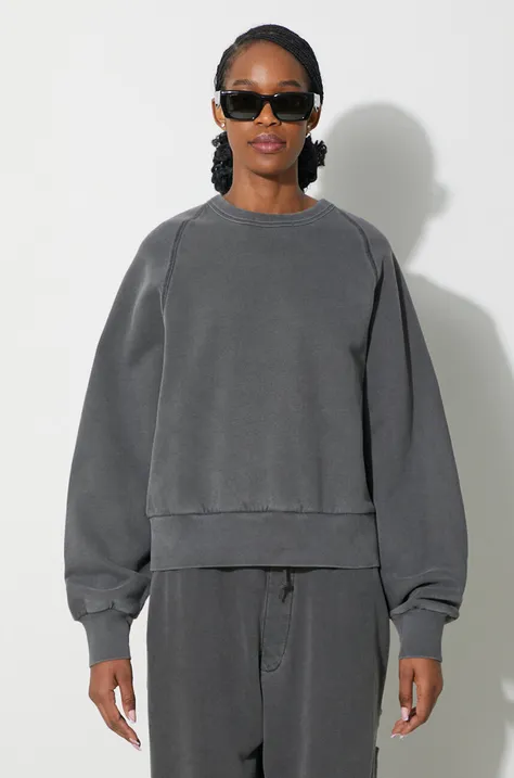 Carhartt WIP cotton sweatshirt Taos Sweat women's gray color I032918.654GD