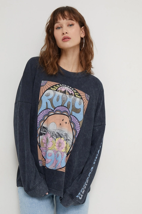 Roxy longsleeve damski kolor czarny URJFT03192