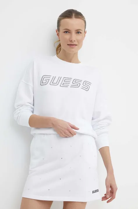 Кофта Guess SKYLAR женская цвет белый с аппликацией V4GQ07 K8802