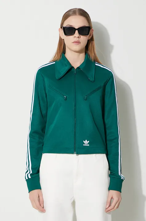Кофта adidas Originals Montreal Track Top жіноча колір зелений з аплікацією IP0630