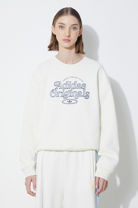 adidas Originals bluza damska kolor beżowy z aplikacją IR7474