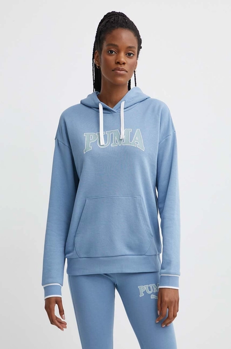 Puma bluza SQUAD femei, cu glugă, melanj, 677899