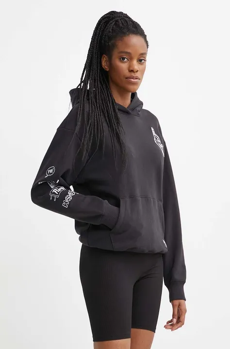 Βαμβακερή μπλούζα Puma PUMA X SOPHIA CHANG γυναικεία, χρώμα: μαύρο, με κουκούλα, 624629