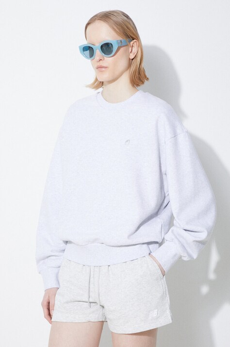 Carhartt WIP bluza bawełniana Casey damska kolor szary melanżowa I032643.1DQXX