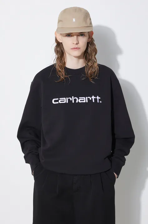 Dukserica Carhartt WIP Carhartt Sweat za žene, boja: crna, s aplikacijom, I033647.0D2XX