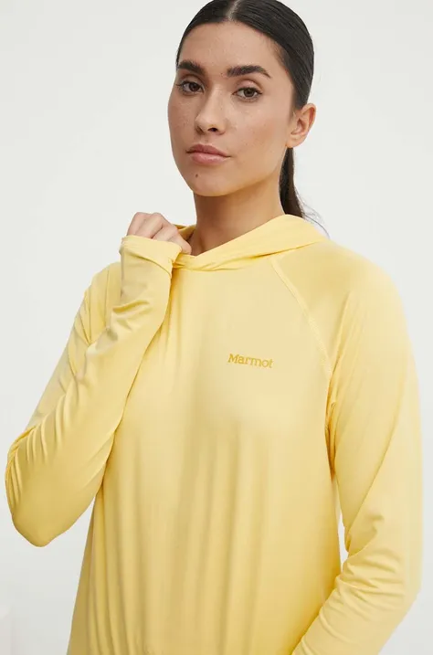 Marmot bluza sportowa Windridge kolor żółty gładka
