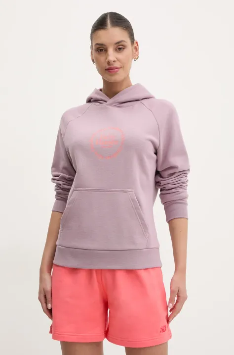 Helly Hansen bluza femei, culoarea roz, cu glugă, cu imprimeu, 54239