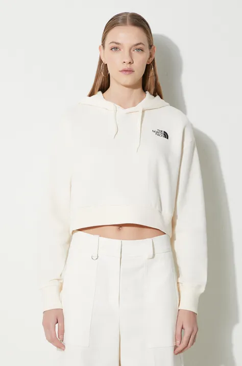 The North Face cotton sweatshirt W Trend Crop Hoodie women's beige color NF0A5ICYQLI1