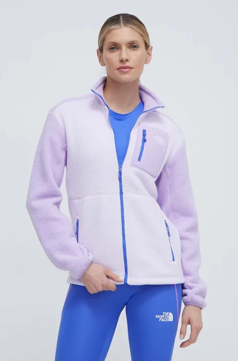 The North Face bluza sportowa Yumiori kolor fioletowy wzorzysta NF0A8842TIW1