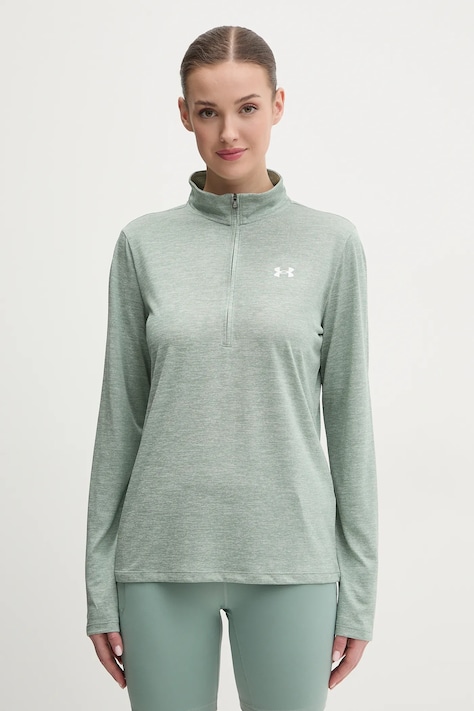 Under Armour hanorac de antrenament Tech 1 culoarea verde, modelator, 1384225