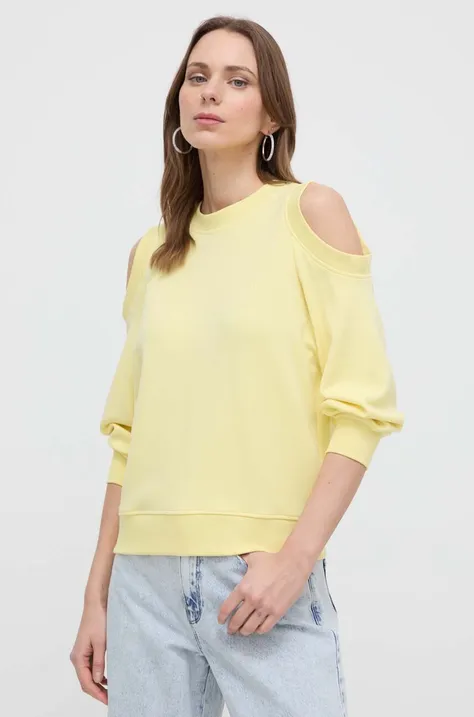 Dukserica Karl Lagerfeld za žene, boja: žuta, bez uzorka