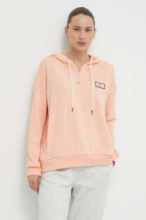 Rip Curl bluza damska kolor pomarańczowy z kapturem z aplikacją