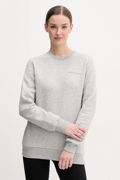Peak Performance bluza damska kolor szary gładka
