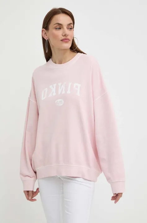 Bombažen pulover Pinko ženski, roza barva, 104266 A25Y