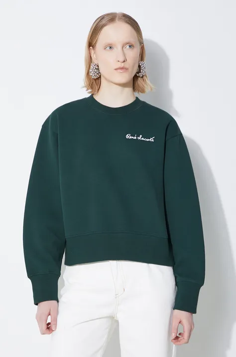 Lacoste sweatshirt women's green color smooth SF7261