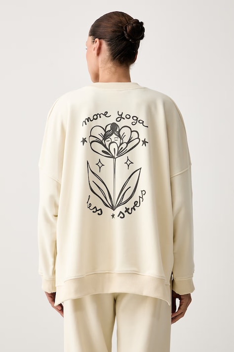 JOYINME Bluza sportowa damska z bawełną Kind beżowa Kind