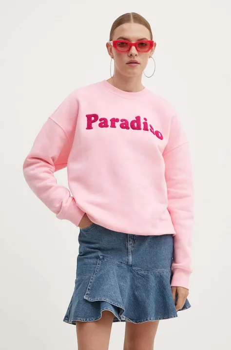 Drivemebikini bluza Paradiso damska kolor różowy z aplikacją