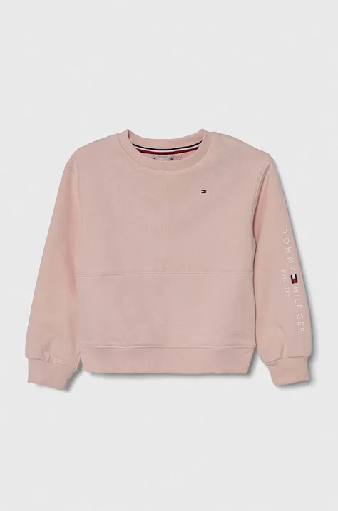 Παιδική μπλούζα Tommy Hilfiger χρώμα: ροζ