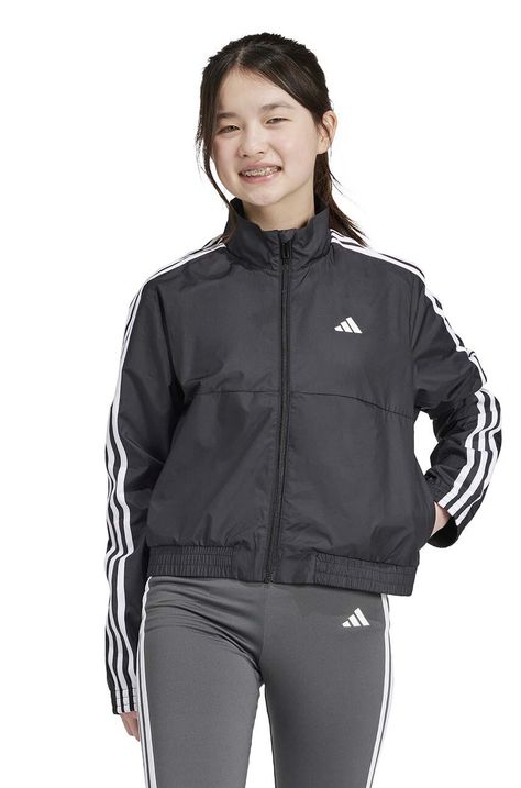Παιδική μπλούζα adidas χρώμα: μαύρο
