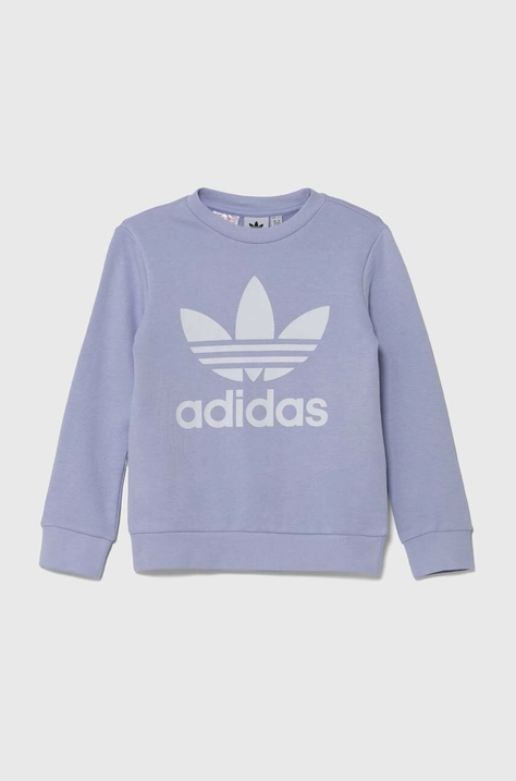 adidas Originals bluza copii culoarea violet, cu imprimeu