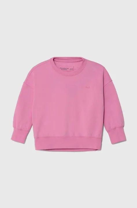 Abercrombie & Fitch bluza dziecięca kolor różowy melanżowa
