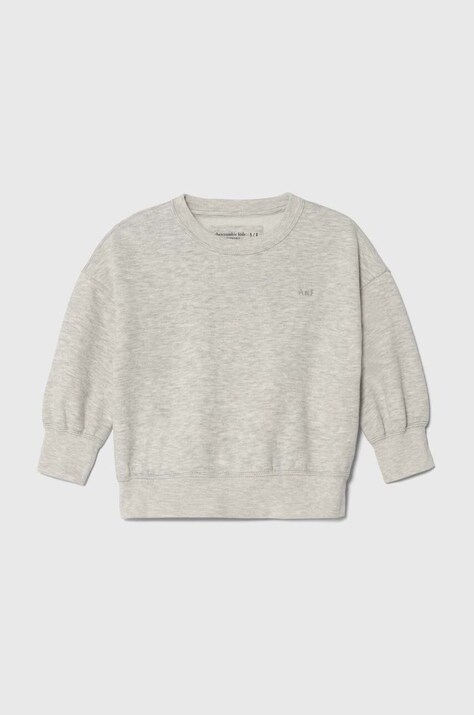 Detská mikina Abercrombie & Fitch šedá farba, melanžová