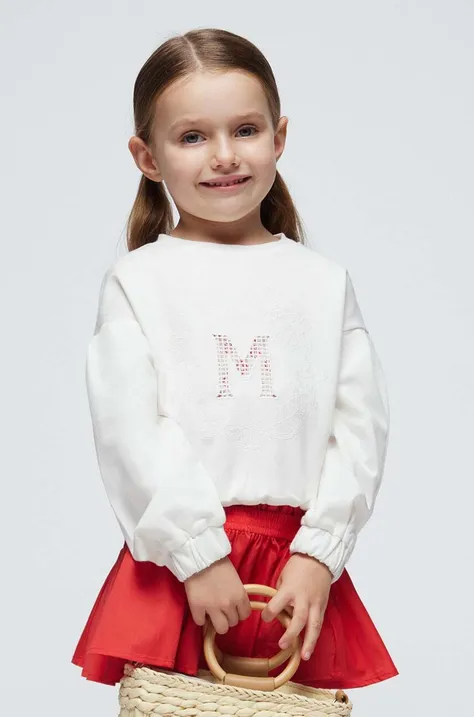 Mayoral bluza dziecięca kolor beżowy z aplikacją