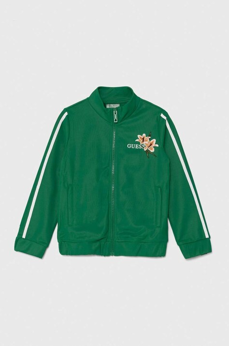 Guess bluza copii culoarea verde, cu imprimeu