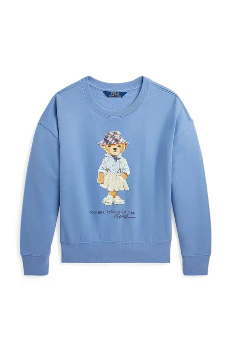 Polo Ralph Lauren bluza dziecięca kolor niebieski z nadrukiem 313941152002